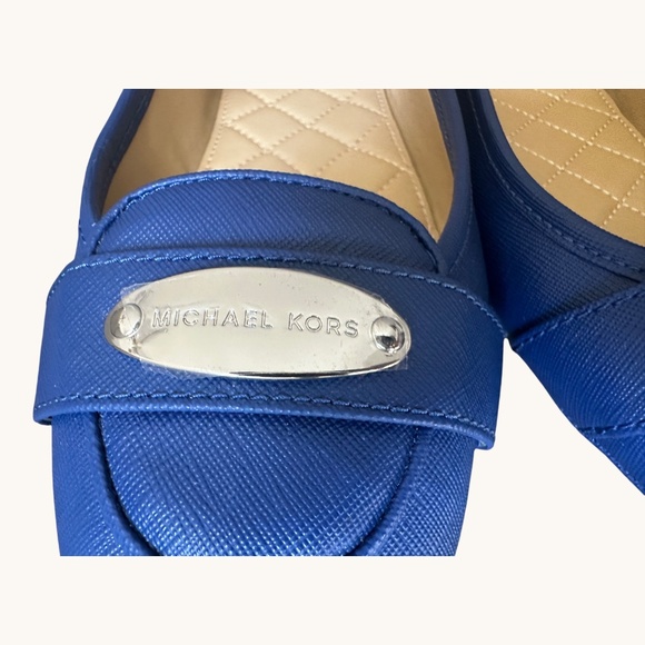 Michael Kors MK Plate Moccasin Flat Shoes Cobalt Blue Womens US Size 8.5M - Picture 5 of 6